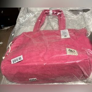 Wildfox Vibrant Pink Corduroy Tote
